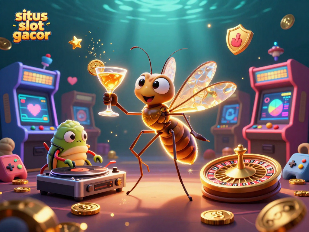 Engage in the excitement of situs slot gacor with dynamic casino characters in vivid 3D art.