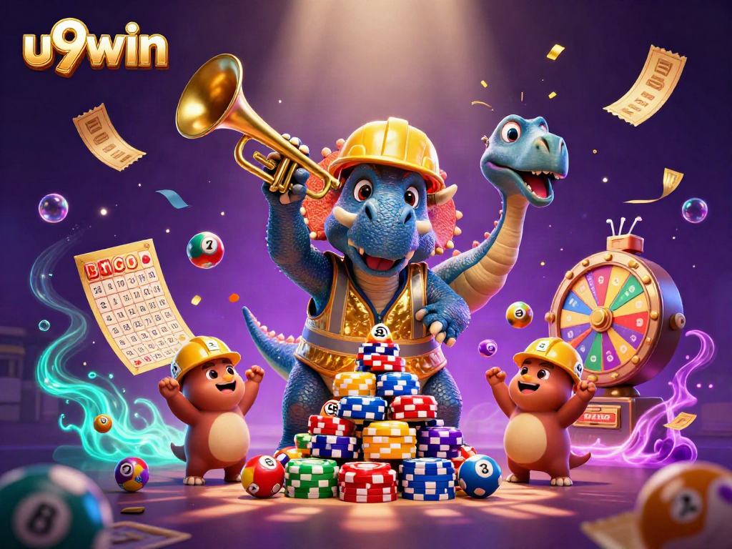 Join u9win for thrilling lottery gameplay with vibrant characters and dynamic action.