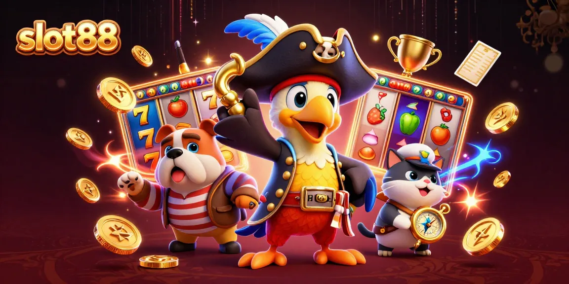 Experience thrilling gameplay with slot88 as vibrant characters navigate dynamic slot reels and elements.