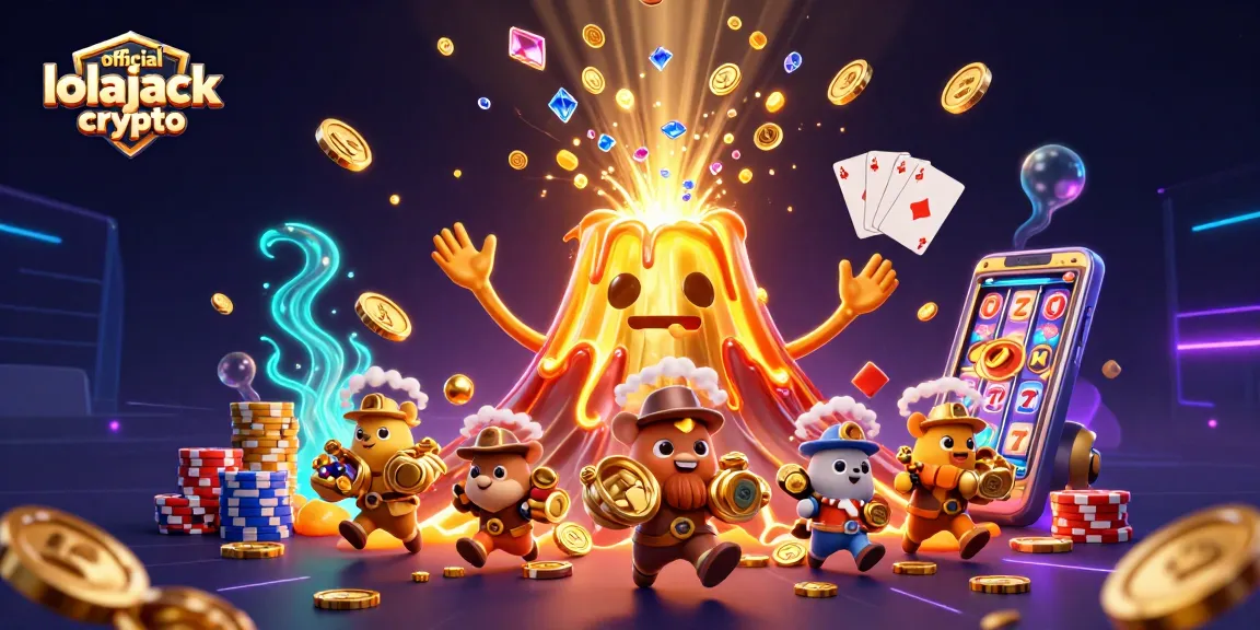 Experience the excitement of gaming at official lolajack crypto with vibrant casino elements and immersive character action.